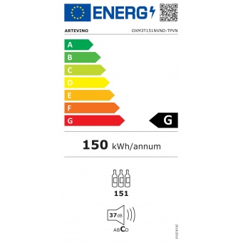 artevino-oxm3t151nvnd-energy-label