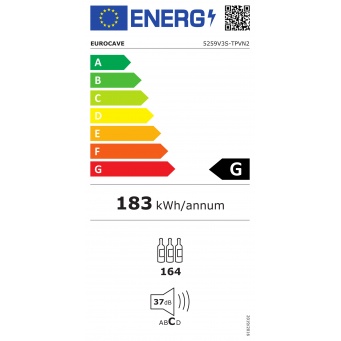 eurocave-5259v3s-glasdeur-energielabel